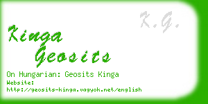 kinga geosits business card